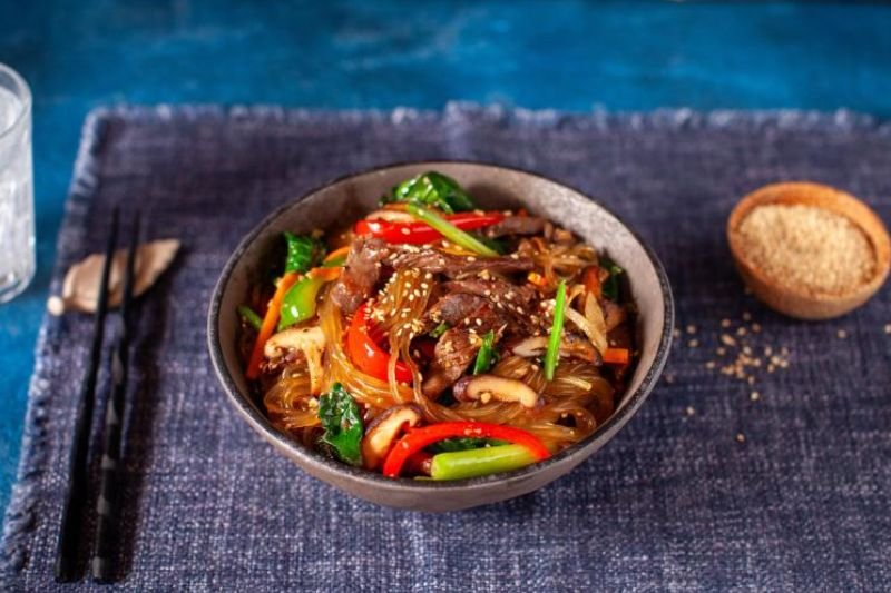 Korean Japchae Noodles