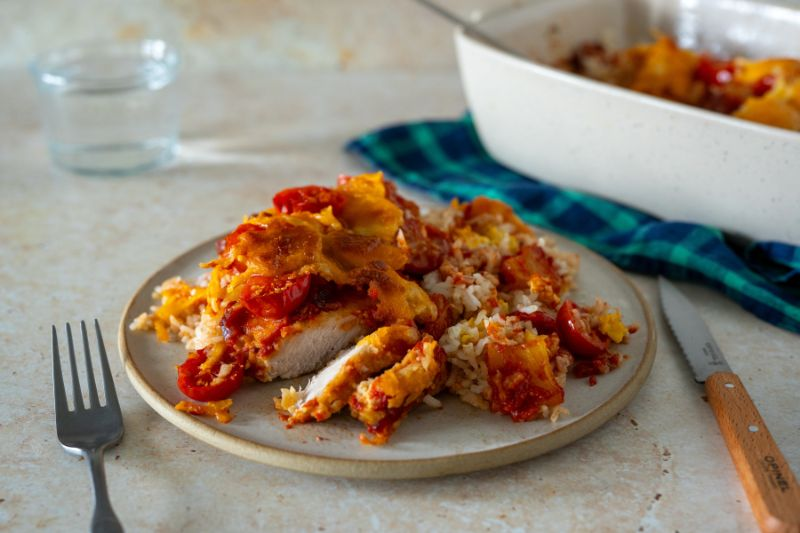 Chinese Baked Tomato Pork Chop Rice