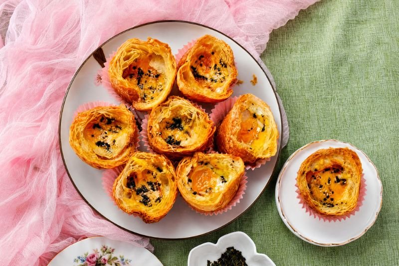 Egg & Kimchi Croissant Cups