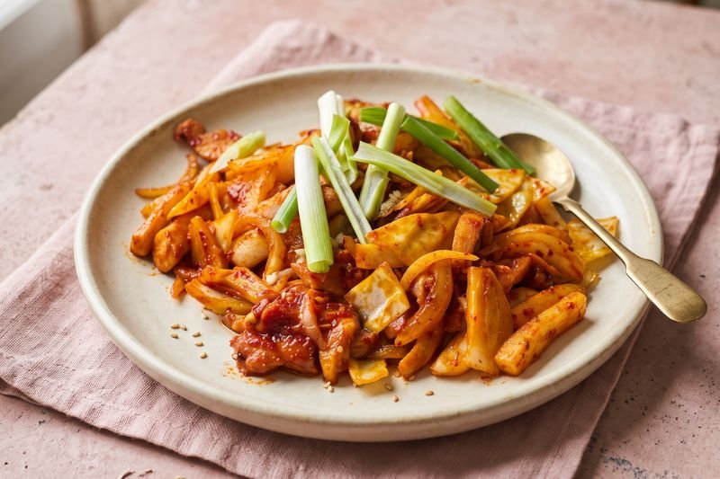 Dak Galbi (Korean Spicy Chicken Stir Fry)